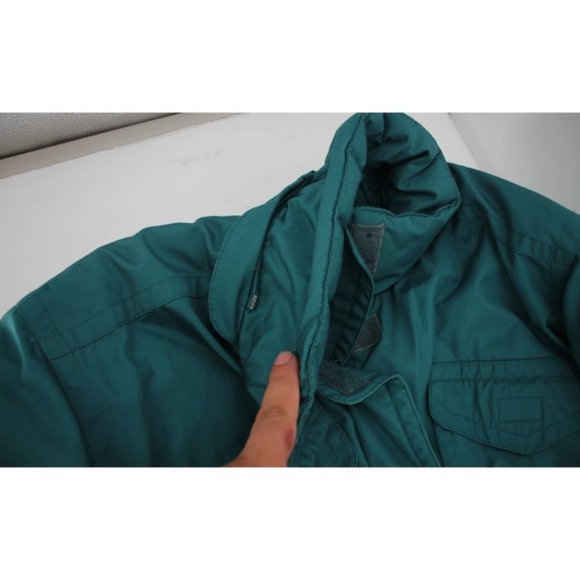 Vintage Eddie bauer Women's small premium goose down puffer jacket green pockets - Picture 16 of 16